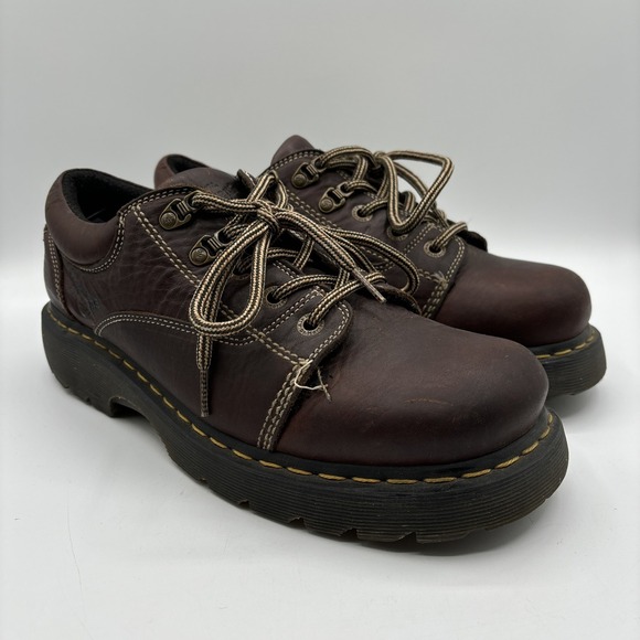 Dr. Martens 8A47 Chunky Oxford Shoe Men's Size 11 Brown Leather 4 Eye Lace Up